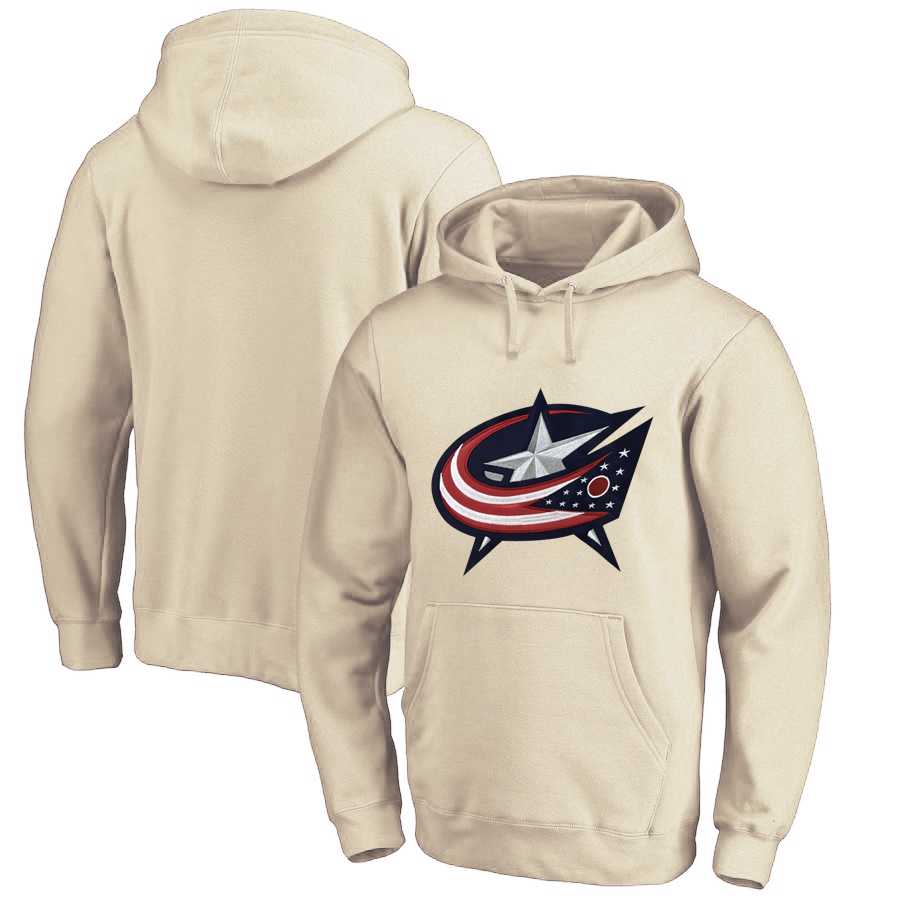 Columbus Blue Jackets Cream All Stitched Pullover Hoodie,We sell and wholesale Columbus Blue Jackets Cream All Stitched Pullover Hoodie on line form chian!